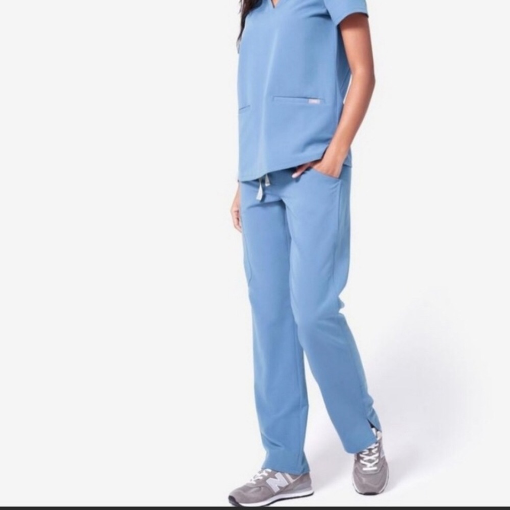 Figs Kade Cargo Pants Ceil Blue Size XXS Petite